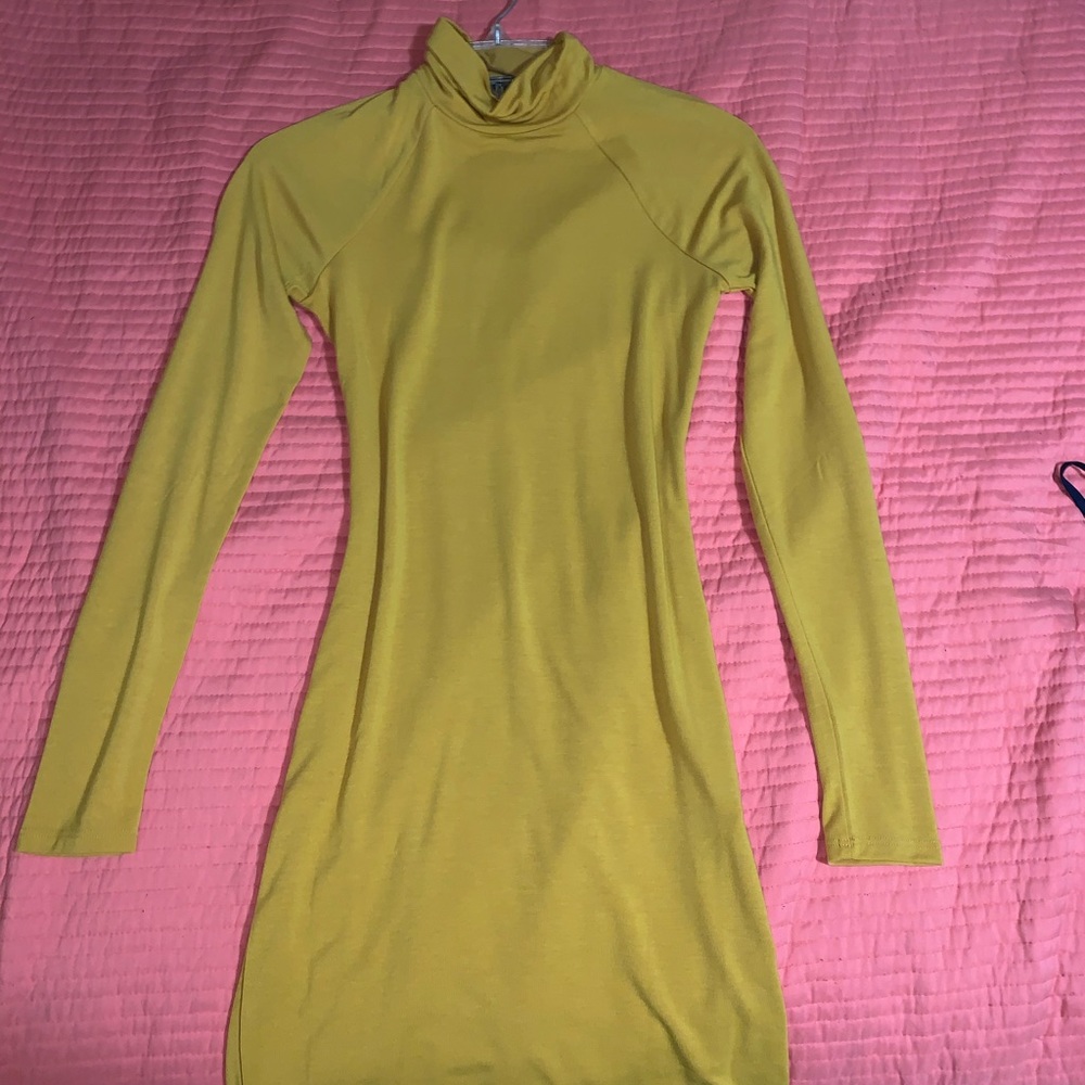Mustard mini dress